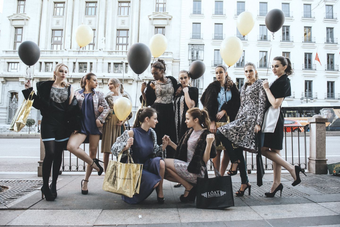Sesión de moda Alfi Gómez Gran Vía Madrid Sesión de moda Alfi Gómez Gran Vía Madrid