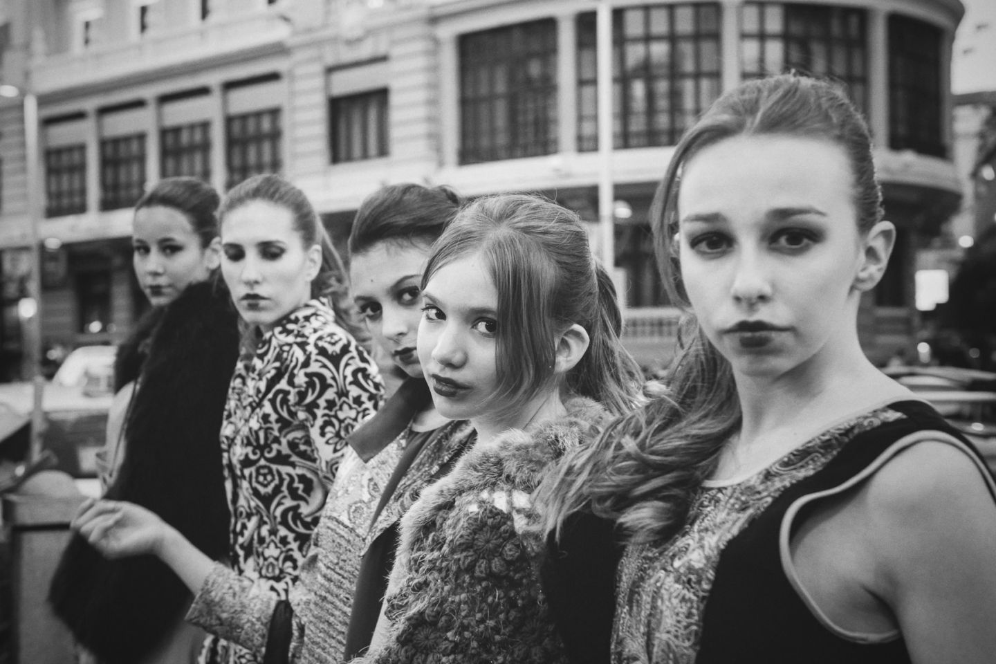 Sesión de moda Alfi Gómez Gran Vía Madrid Sesión de moda Alfi Gómez Gran Vía Madrid